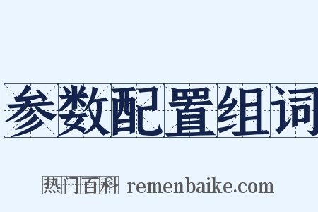 参数配置组词是什么意思的图片